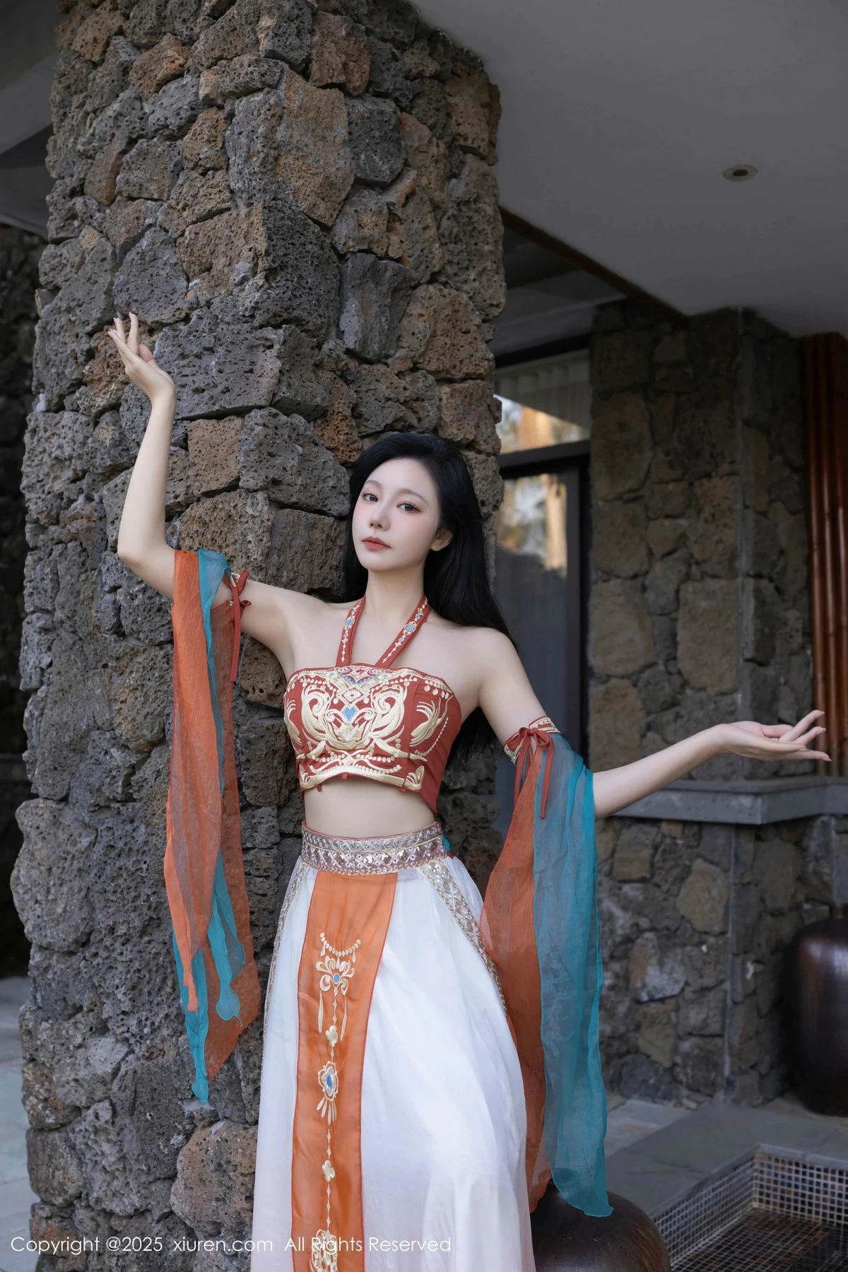 模特安然anran性感古风薄纱服饰配超薄肉丝秀丰满身材诱惑写真81P-第1章-图片2