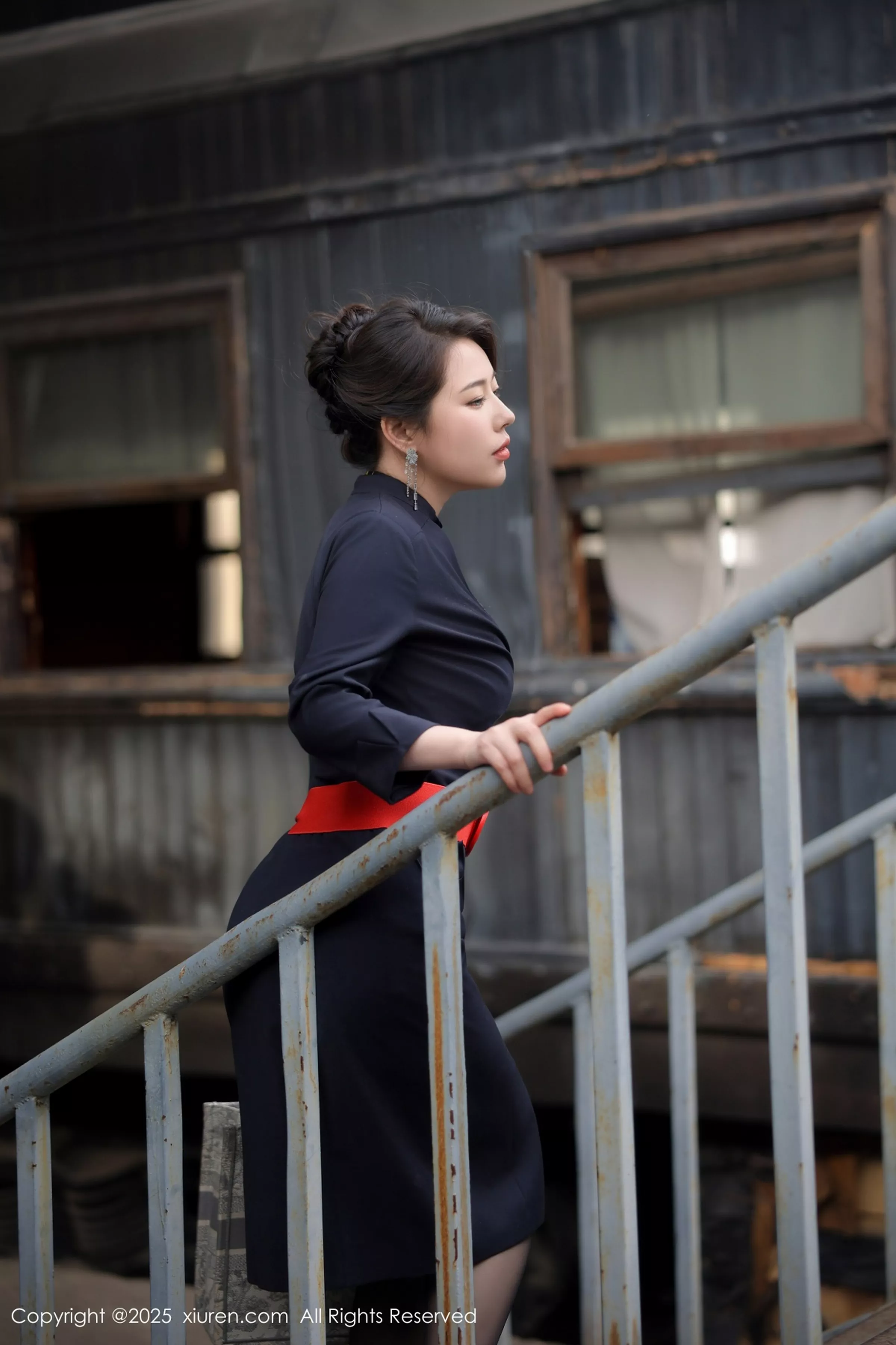 模特白茹雪abby性感黑色情趣内衣配黑丝吊袜秀丰腴身材诱惑写真78P-第1章-图片2