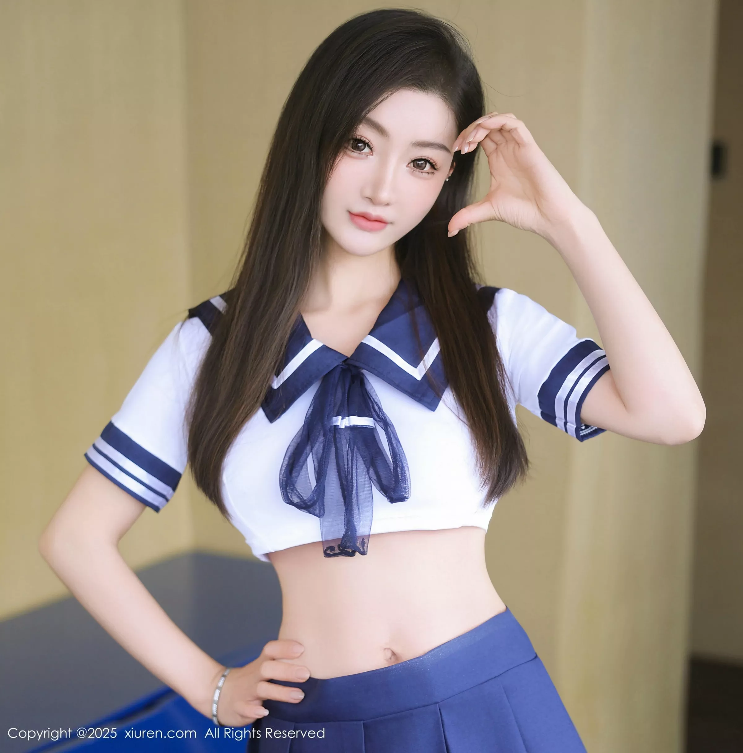 baby-No.10298_模特Annie_baby性感JK制服露白色内衣秀凹凸身材撩人诱惑写真60P-第1章-图片2