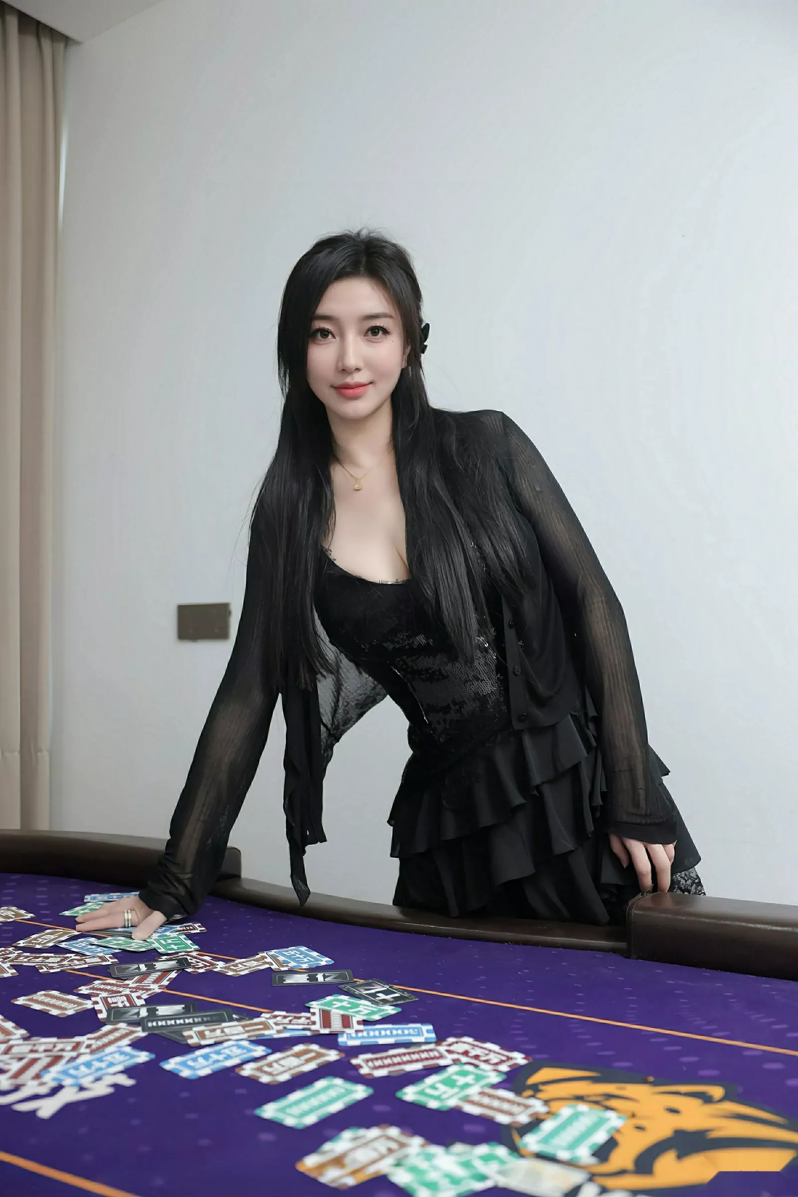 模特苏一诺性感黑色情趣内衣配黑丝吊袜秀曼妙身姿惹火诱惑写真80P-第1章-图片3