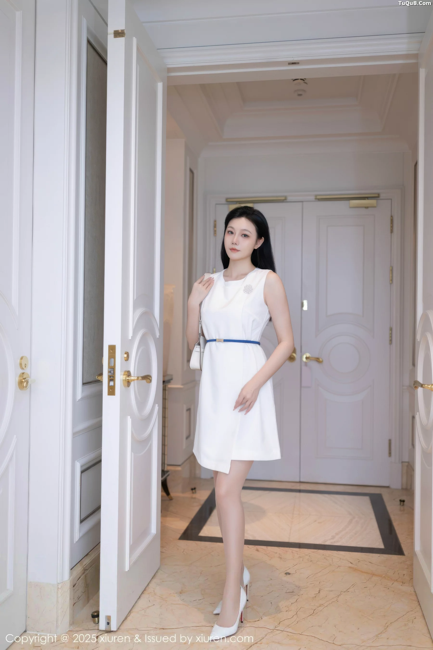 模特安然anran性感蓝灰色内衣配超薄肉丝秀曼妙身姿诱惑写真80P-第1章-图片1