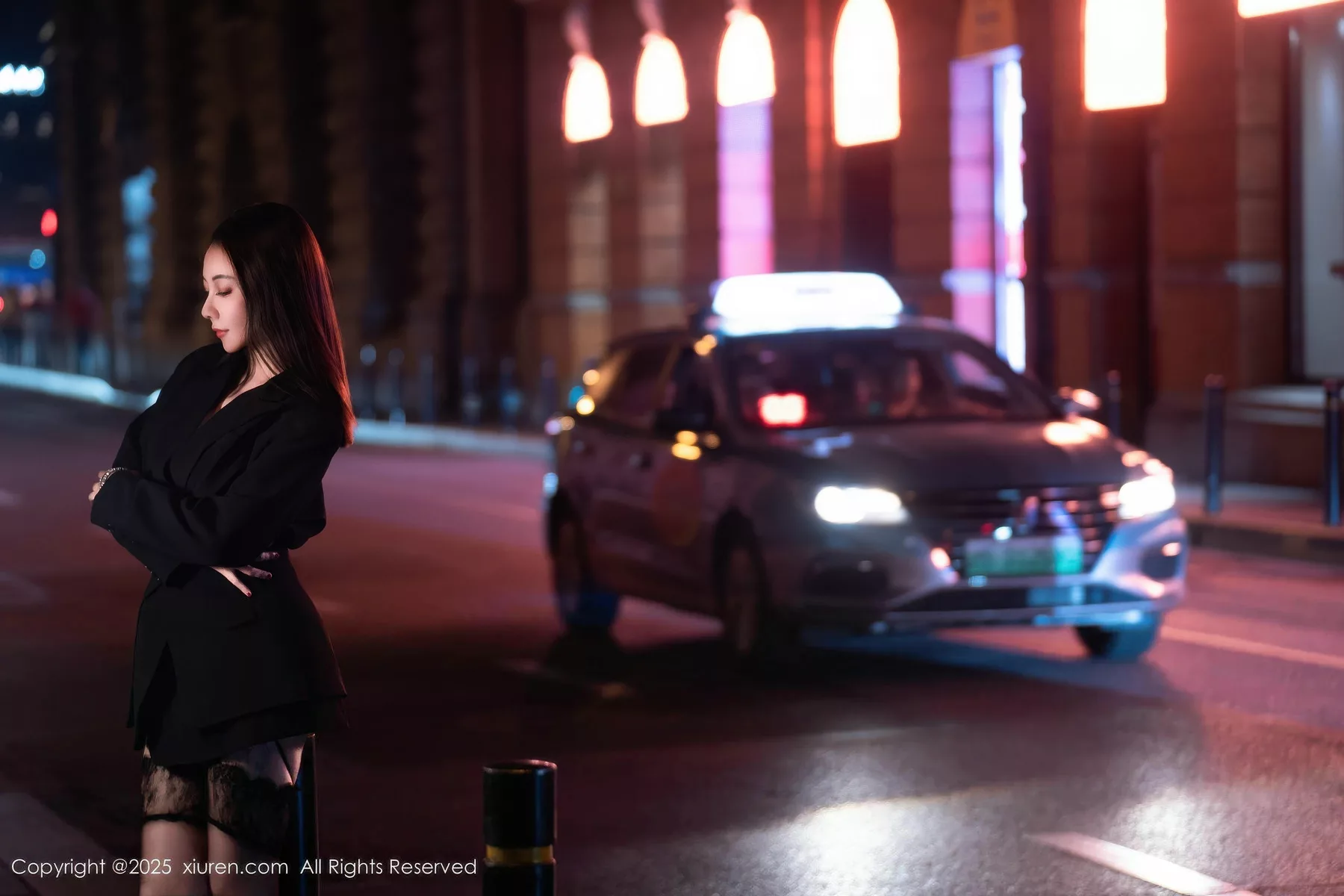 御姐果儿Victoria性感黑色皮质情趣服饰配黑丝吊袜极致魅惑写真72P-第1章-图片1